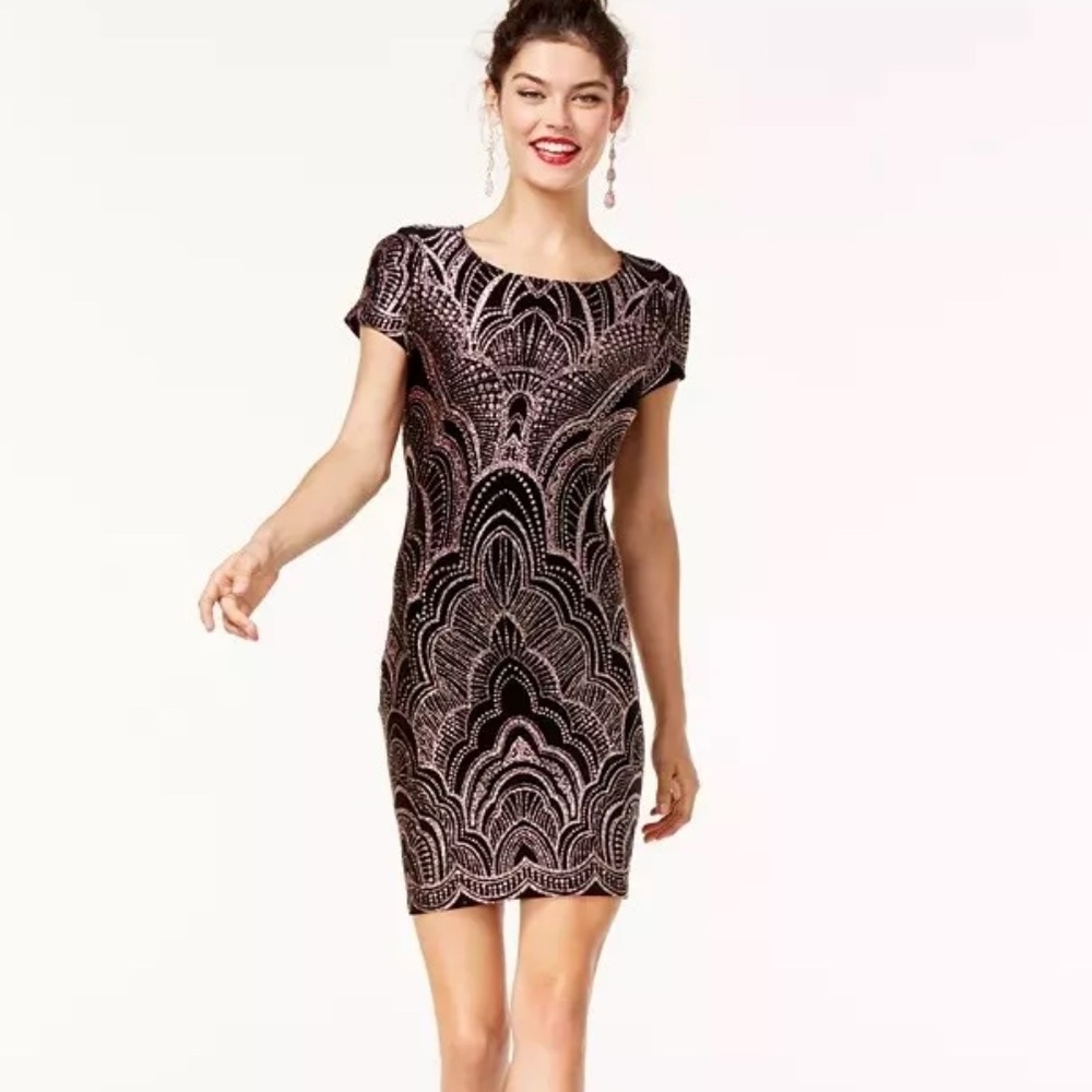 JUNIOR XL GLITTER T SHIRT DRESS